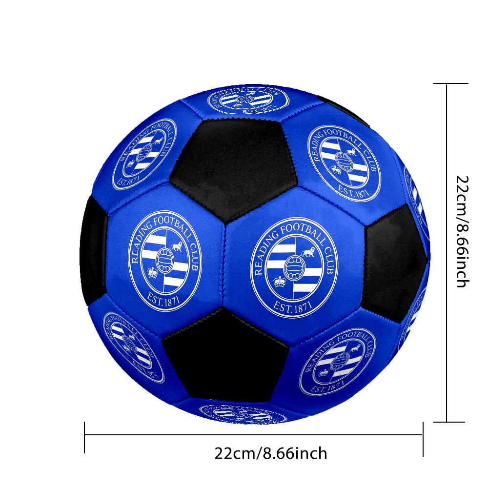 Pallone da Calcio Reading FC Colorato per Tutte le Età Cucito a Macchina PVC Pronto per la Competizione Resistente Ad Alto Rimbalzo.TAGLIA5