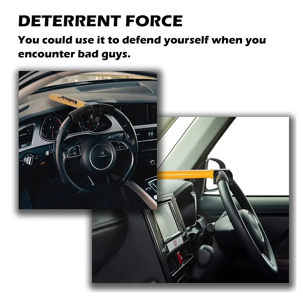Universal Car Steering Wheel Lock Anti-Theft T Type T-Bar Security Lock with Keys Vehicle Security Protection High Safety