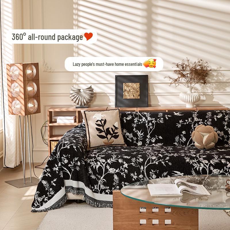 Französischer Retro Chenille Sofabezug - Universal Vier Jahreszeiten Anti-Katzenkratzschutz