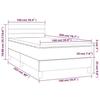 3140115 vidaXL Divan Bed with Mattress Black 100x200 Cm Fabric