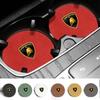 2 Stück Auto Innenraum Getränkehalter Untersetzer Rutschfeste Matte für Lamborghini Urus Huracan Aventador Premium Auto Zubehör