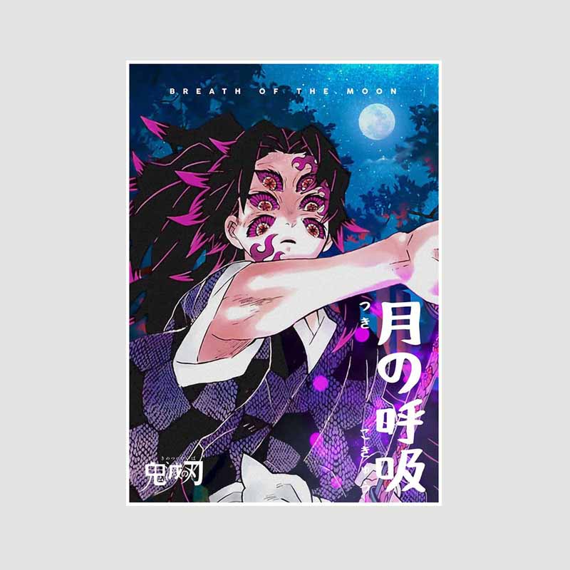 Japanese Comic Movie Demon Slayer Mugen Train Anime Posters Kimetsu No Yaiba White Paper Poster Art Painting Wall Decoration Mural Home Decor