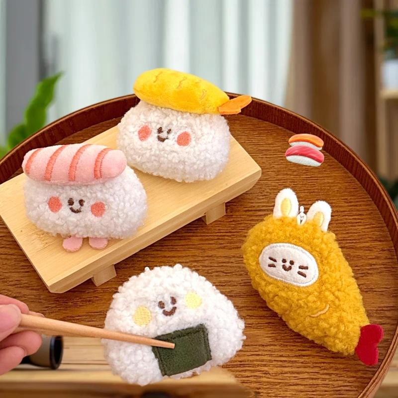 Adorable Soft Food Shaped Keyring Sushi Hanging Decor Backpack Charm Novelty Gift