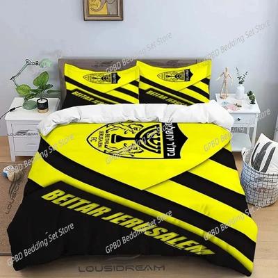Juego de Ropa de Cama del Beitar Jerusalem FC Para Dormitorio Suave Moderno Colchas Cómoda Funda Nórdica Infantil Funda de Colcha y Funda de Almohada
