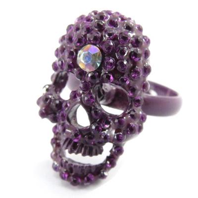[J5345] - Purple 'Skull' Ring