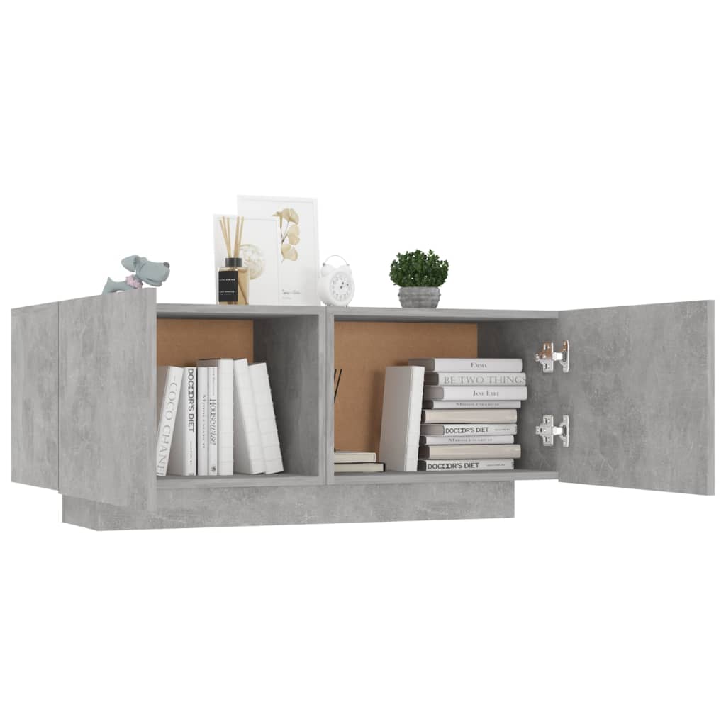 Vidaxl Szafka Nocna, Szarość Betonu, 100X35X40 Cm, Płyta Wiórowa