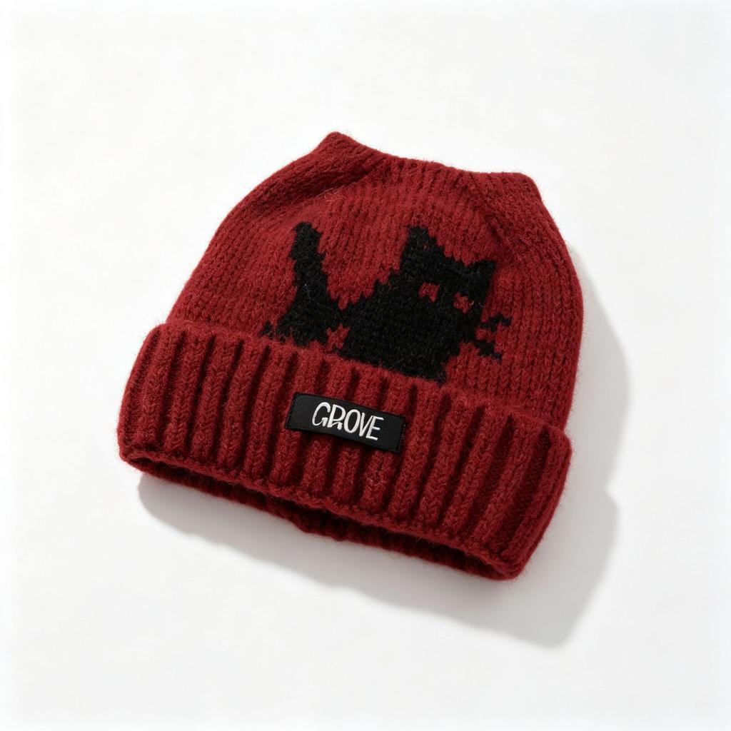 Autumn and Winter Hats, Women's Velvet Warm Cat Ear Wool Hats, Knitted Hats, Ear Protectors, Cold Hats, Small and Versatile Stacking Hats