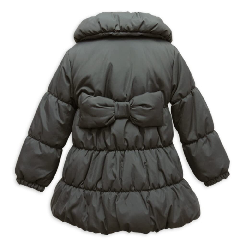 Ashbury Padded Coat with Back Angel 140cm Kids' Outerwear, Ribbon, Jacket, Children's Coat, Coat, Charcoal, (632400)
