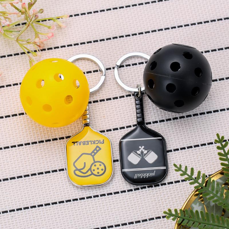 Chaveiro de Raquete de Pickleball de Liga de Zinco Para Bolsas Carteiras Pingentes de Chave de Carro Chaveiro Souvenir Esportivo de Pickleball Mini Fofo