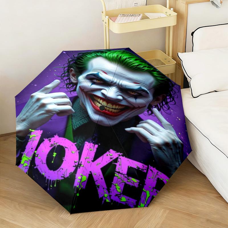 1PC Joker's Iconic Costume Automatic Umbrella - Suitable Travel Outdoor Portable Umbrella Birthday Gift Daily Essentials