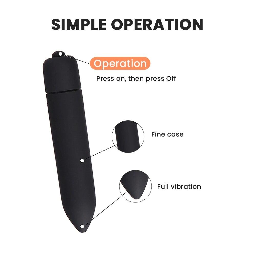 Mini Bullet Vibrator, Sex Toys, Sexy Toys, Sexual Toys for Women, Adult Toys Vibrators - Single Frequency