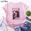 Nezuko Kimetsu No Yaiba Funny Graphic Pink T Shirts Women Vintage Anime Print Tee Shirt 90S