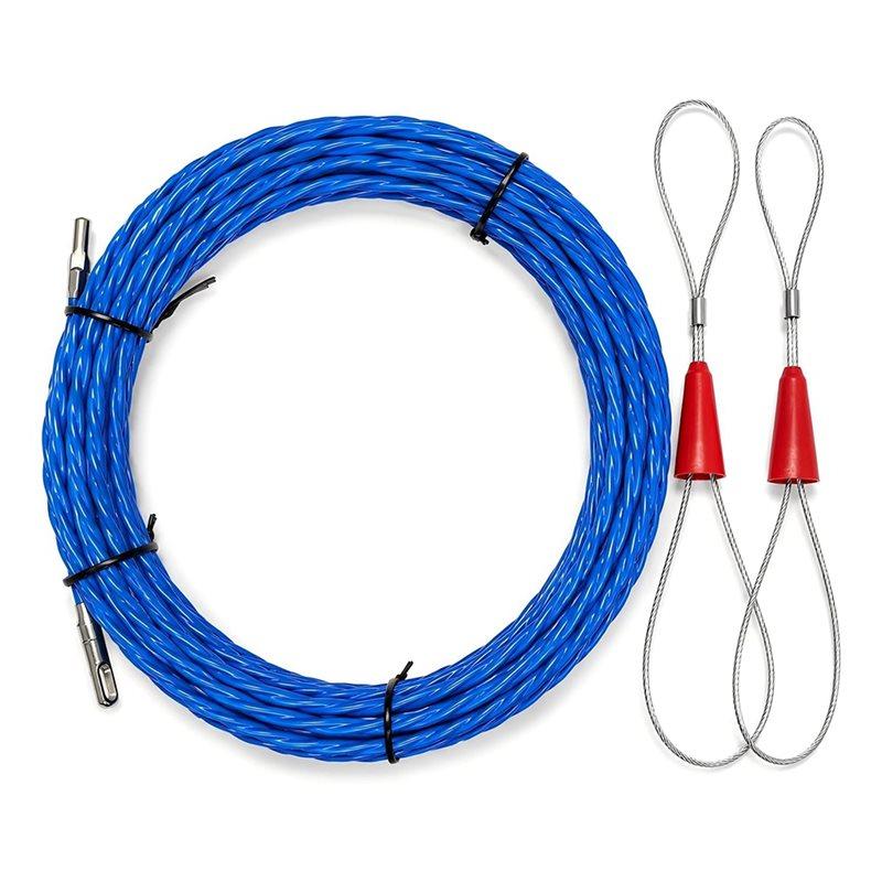 ABKP-Fish Tape Cable Puller Kit Flexible Wire Puller Duct Rodder With Swivel Head Wall Conduit Ceiling Electrical Wiring Work
