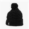 Kangol K4460sm Schwarze Zopfmuster-Bommelmütze