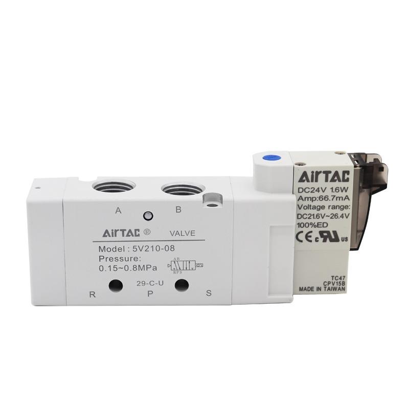 AirTac New Original 5V Series Pneumatic Air Control Valve 5V110-06A/B/C/F/5V210-08 310-10 Solenoid Valve