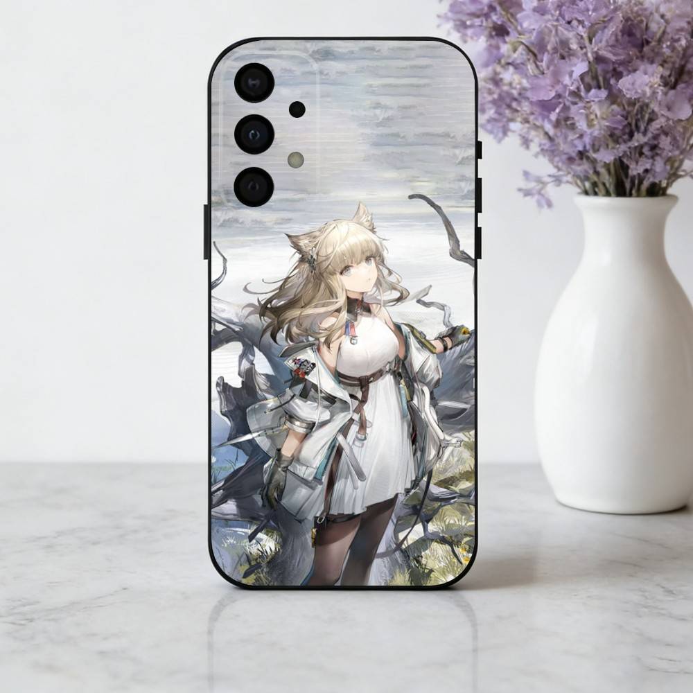 A-Arknight-T E-Enfield G-Game Black Shell Phone Case For Samsung Galaxy A73,A72,A71,A70,A53,A52,A51,Soft Silicone Black Cover