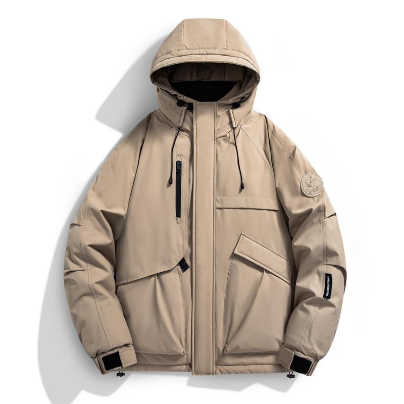 

Мужская повседневная хлопковая куртка с капюшоном однотонная зимняя на каждый день 3XL