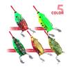 6cm/12g Simulation Frog Snake Head Lures Blackfish Bait Fishing Frog Lure Soft Bait Lure With Double Sharp Hooks Spoon Baits