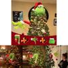 Adorable Plush Green Grinch Leg And Head Ornaments For Christmas Tree Decorations