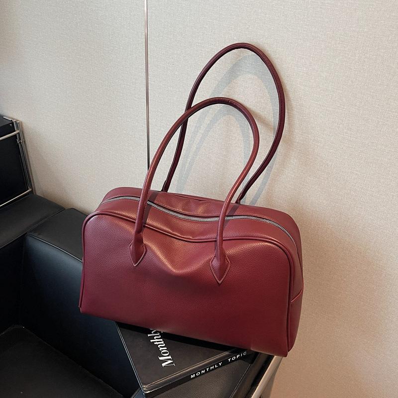 New Retro Casual Simple Large Capacity Solid Color Underarm Bag Women's Foreign Style Commuting Fashion Shoulder Bag