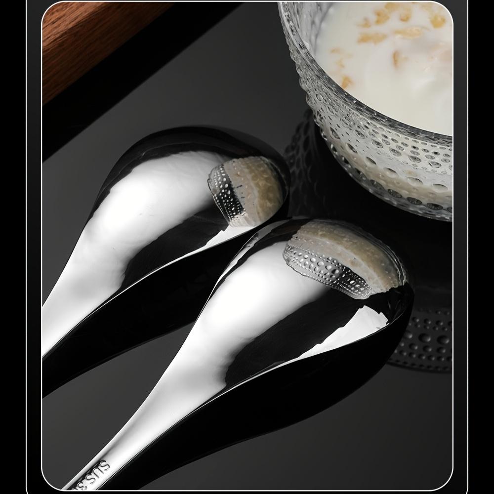 3/6/12 ks Nerezová sada příborů ve tvaru ryby s ozdobnými rukojeťmi, Elegantní lžička na kaviár, Polévková lžíce, Dezertní lžička pro domácnost