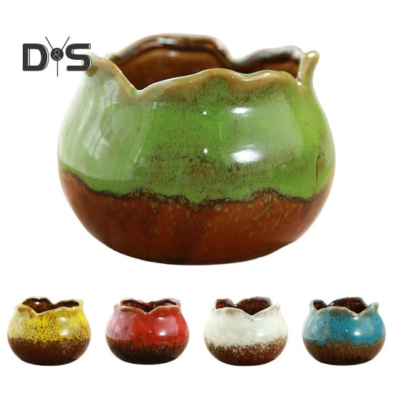 Eco Friendly Flower Pot Smooth Edge Practical Outdoor Plant Ceramic Flower Pot Container