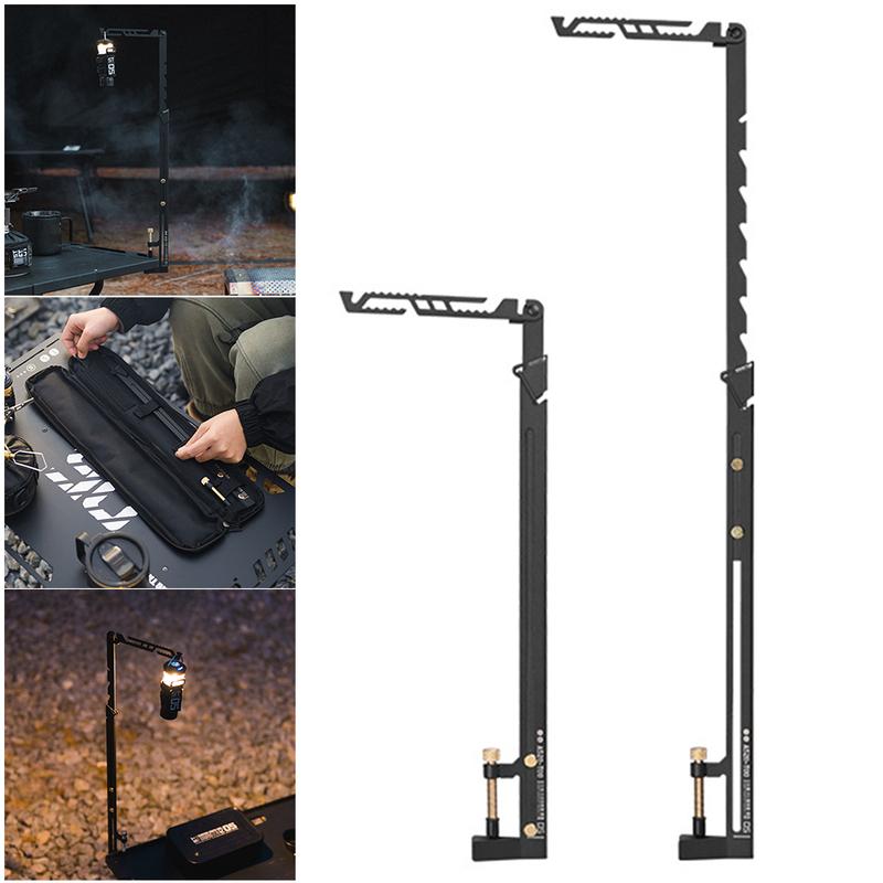 Collapsible Lamp Bracket 8 Adjustable Height Folding Table Lantern Hanger For Table Thickness Less Than 28mm