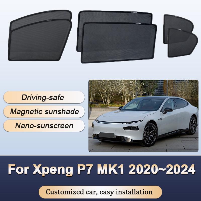 Sun Shades For Xpeng P7 P7i MK1 2020~2024 E28 Sunshades Windshield Heat Insulation Curtains Privacy Windows Visors Accessories