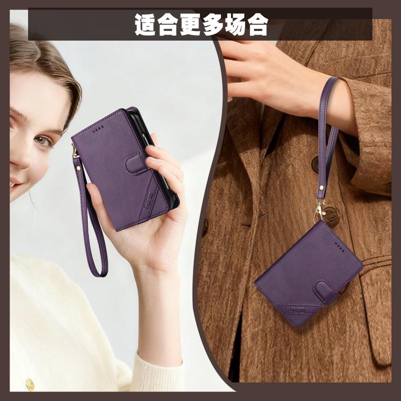 Foldable Flip Cover Case IPhone Duo With Full Protection Anti-Drop Design Soft Touch Silicone Shell Wrist Strap
