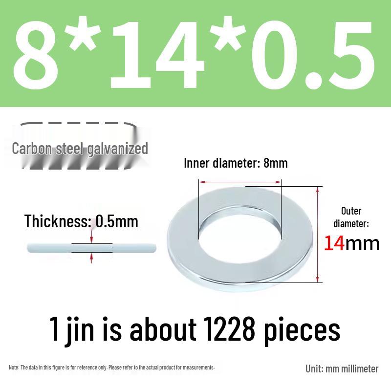 Oversized Thickened Galvanized Iron Flat Washer M2M3456810-M6