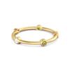Peridot Bezel-Set Stacking Band Ring -925 Sterling Silver Gold Vermeil