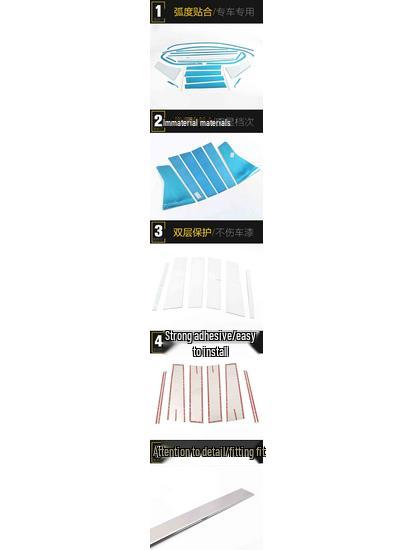 Venucia T70 Window Bright Strip - Stainless Steel Anti-Scratch Decorative Glass Trim