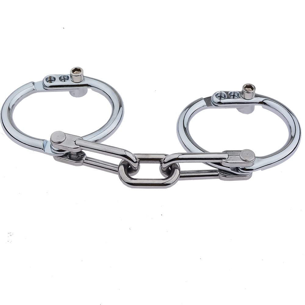 Tsukitoy Metal Sm Painless Locking 3 Levels Restraint Adult Handcuffs Sm Cosplay Props for Men and Women Handcuffs, Shackles, Restraints, Choker,