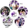 40PCS Silver White Purple Metal Latex Confetti Balloons Wedding Decorations Matte Globos Birthday Party Decorations 5