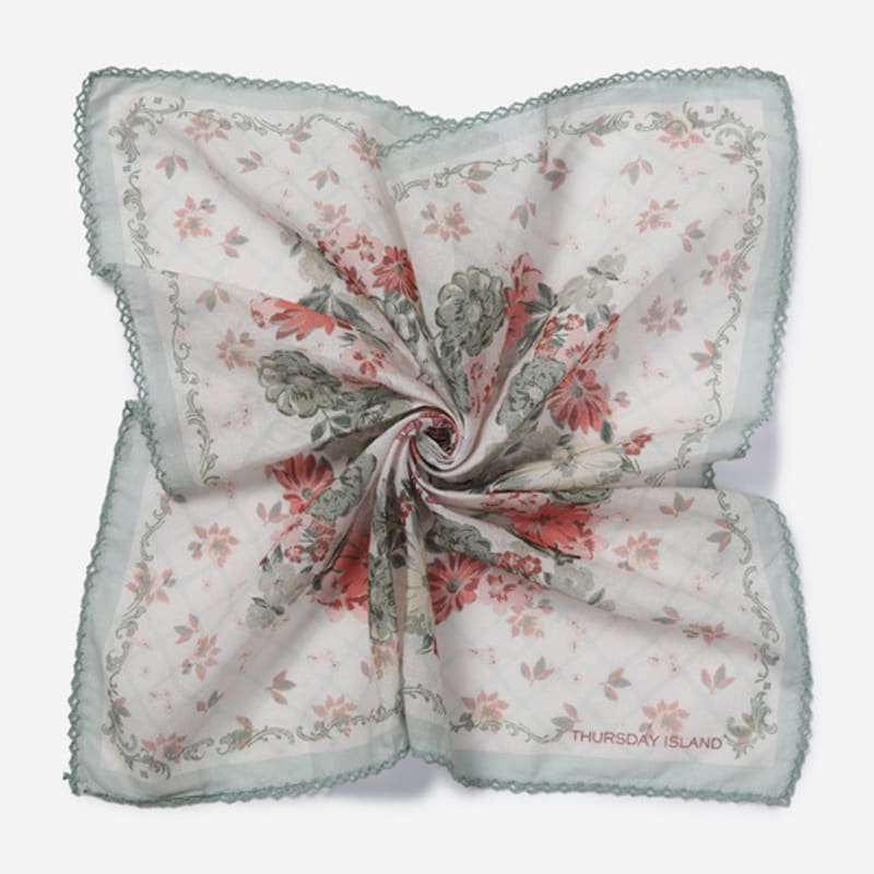 Thursday Island Flower Wreath Bandana_T256MHC139W