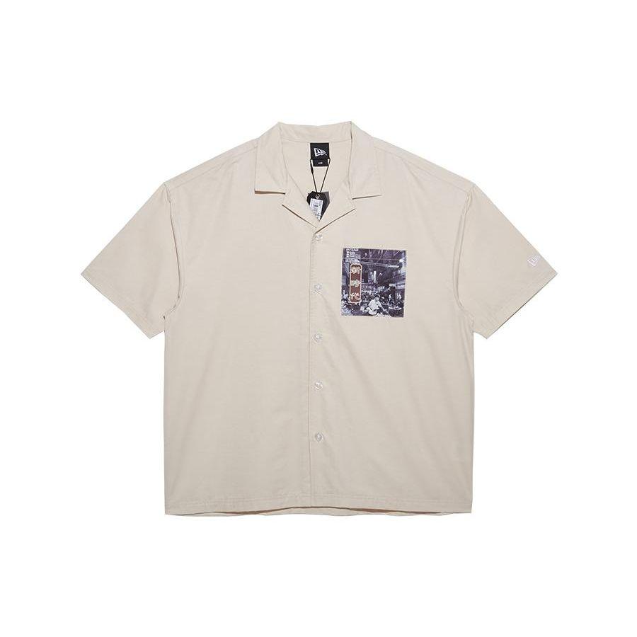 New Era SS22 Midnight Diner Print Woven Short Sleeve Shirt Unisex shirts Light-Gray 13280296
