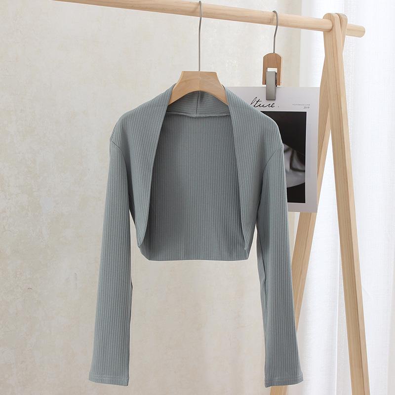 Women's Snowfall Style Cardigan: Lightweight Spring & Autumn Shawl, Cropped Air-Conditioned Jacket, Ballet Dance Camisole.