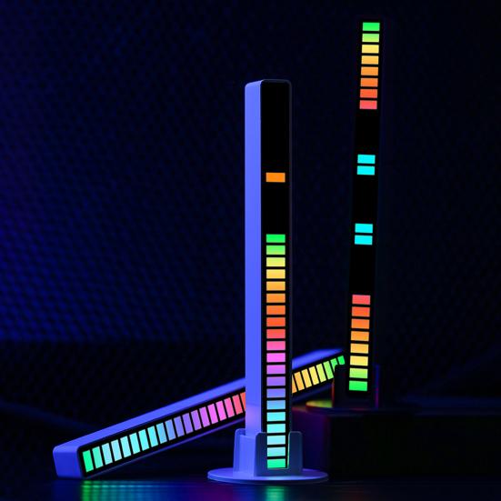 Yousheng RGB Lamp Music Rhythm Pickup Light Multiple Modes 5 Speeds Battery Operated Desktop Sound Control Lamp Ambient Light