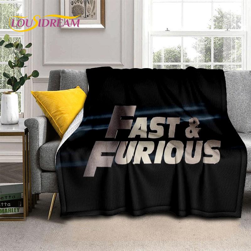 Fast & Furious X 10 Film Druckdecke, Weiche Überwurfdecke für Zuhause Schlafzimmer Bett Sofa Picknick Reise Büro Abdeckdecke Kinder