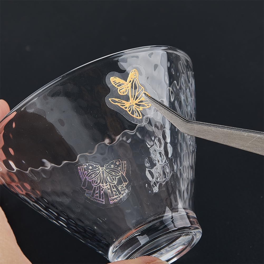 

SUPERFINDINGS 30 листов голографических декоративных наклеек Лазерные ПЭТ водонепроницаемые декоративные наклейки Самоклеящиеся блестящие наклейки Наклейки с бабочками, звездами, луной