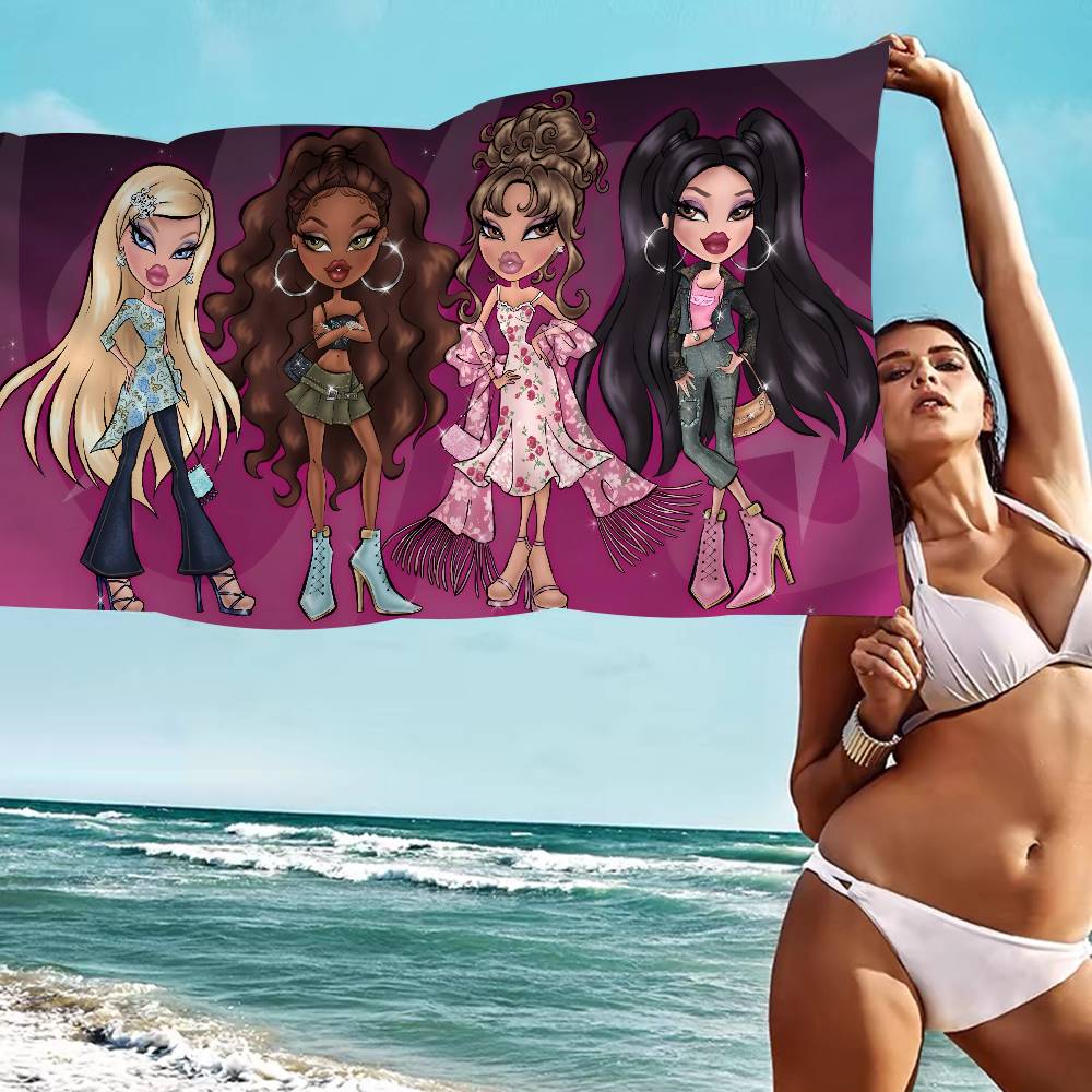 B-BratzZ M-Mask G-Girl Microfiber Printed Beach Towel Mountain Climbing Yoga Beach Swimming Running Absorbent Soft Towel