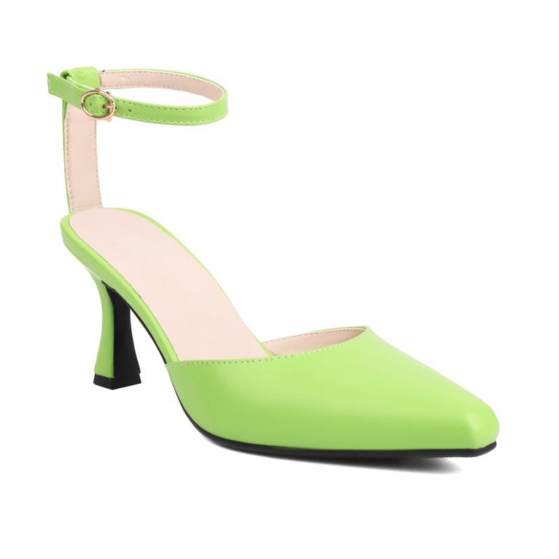 

FOREADA Women Ankle Strap Pumps Pointed Toe Block High Heels Buckle Sexy Glove Shoes Ladies Fashion Shoes Summer Black Beige 43 39 циан