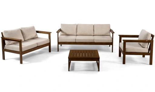 Sofa 2Os. Drewniane Meble Ogrodowe Z Poduszkami Co