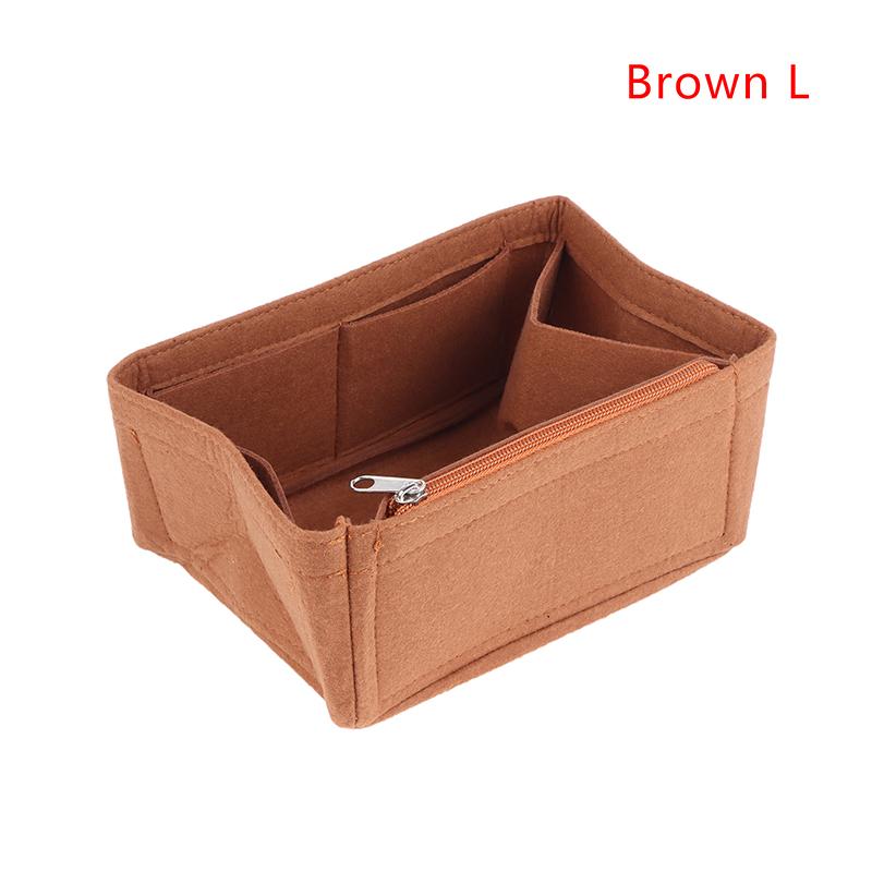Felt Purse Organizer With Compartments Padded Cosmetic Bag Portable Handbag Removable Organizer Liner Women Suitable For Travel
