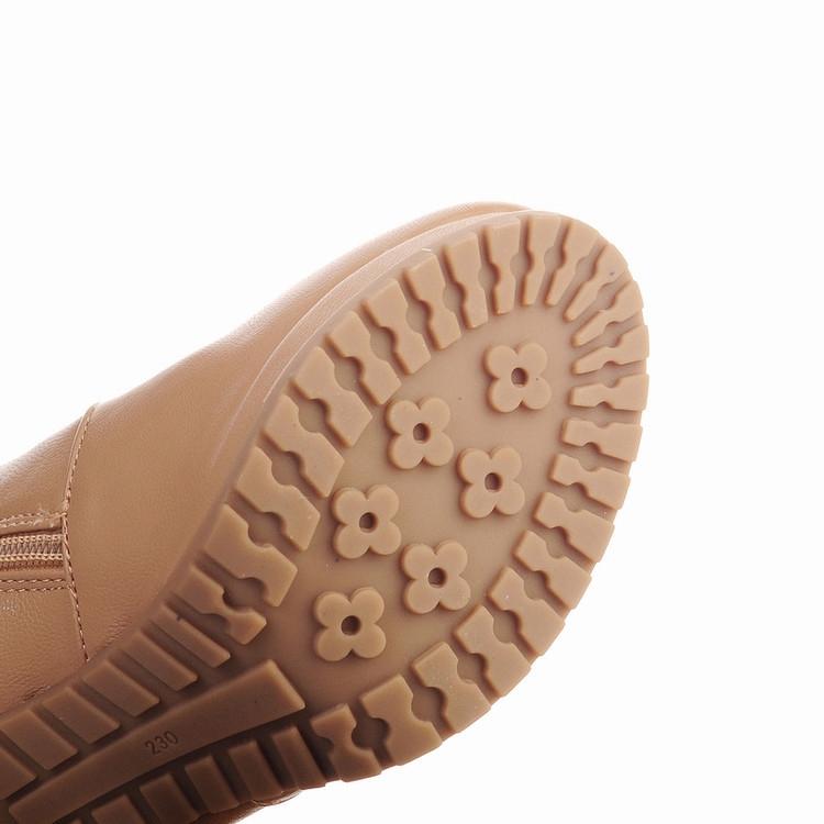 Women's high-heeled medium boots autumn and winter new waterproof table fine heel solid color two-wear boots large-size women's boots