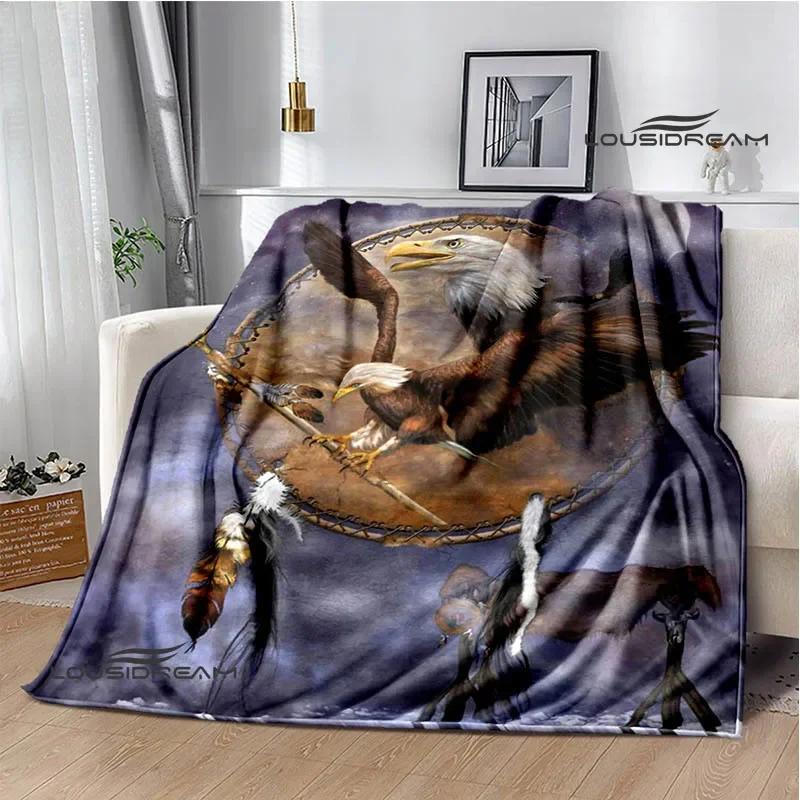 3D Eagle Printed Blanket Picnic Blankets Flange Warm Blanket Soft and Comfortable Blanket Bed Linings Birthday Gift