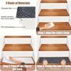 Self-Adhesive Non-Slip Stair Treads Removable Gray Step Mat Washable Fabric Safety Pad with Non-Slip Backing for Wooden Stairs