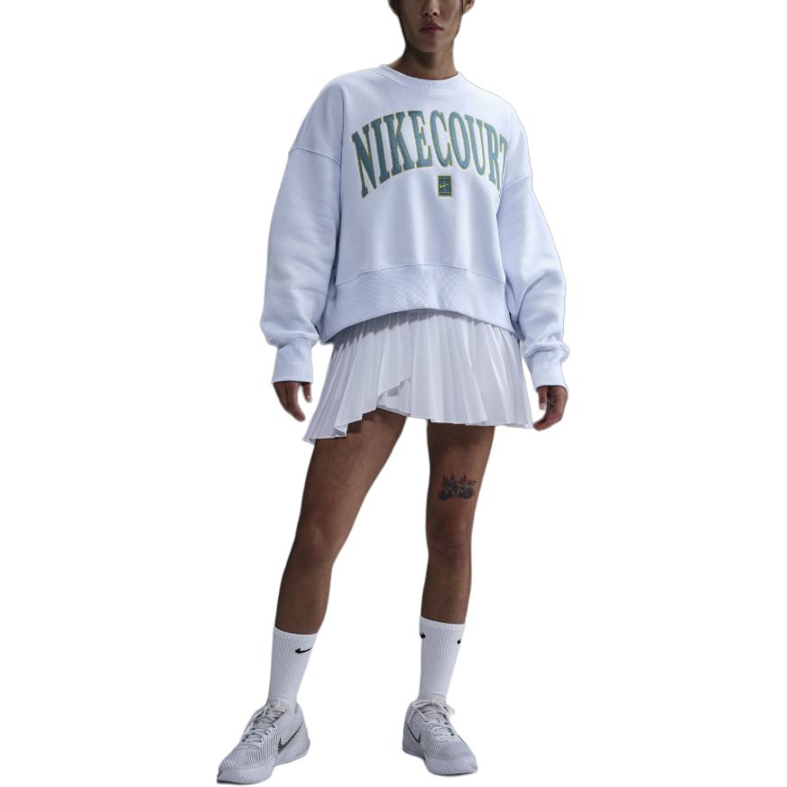 Nike Court Phoenix Fleece Damen Übergröße Rundhals Tennis Sweatshirt HQ0352-085