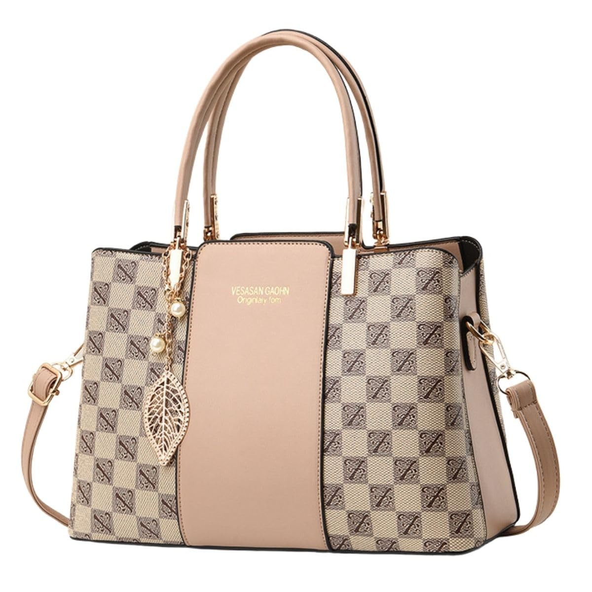 

shoulder shoulder PU patterned for commuting to work or school [SHARE ITEMS] Women s 2-way bag, crossbody, handbag, bag, elegant, stylish, leather, бежевий