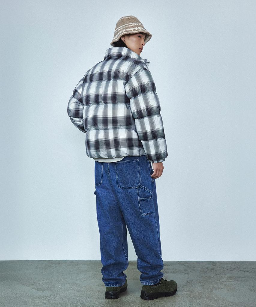 COVERNAT Wide Carpenter Double Knee Denim Pants Blue